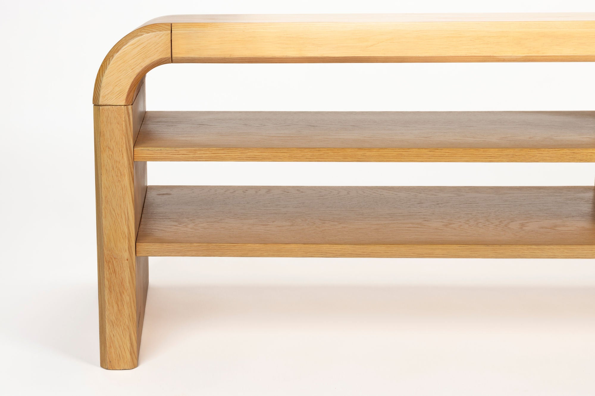 Zuiver Brave Curved Natural Oak Wood Sideboard